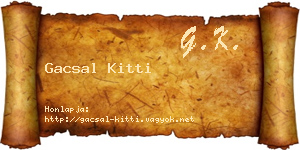 Gacsal Kitti névjegykártya