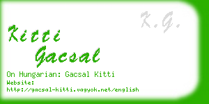 kitti gacsal business card